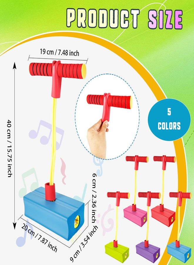 Hoarost 5 Pcs Jumping Pogo Stick Fun and Safe Foam Jumping Stick Toy for Girls and Boys Outdoor Jumping Toys Christmas Birthday Fun Gifts - Image 2