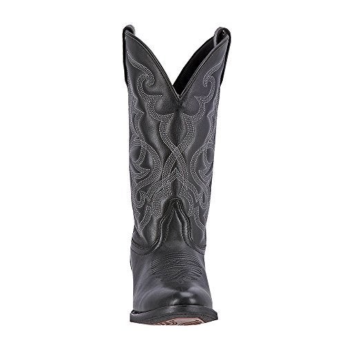 Laredo Womens Maddie Embroidered Round Toe Pull On Casual Boots Mid Calf Low Heel 1-2" - Black - Size 7 W - Image 5