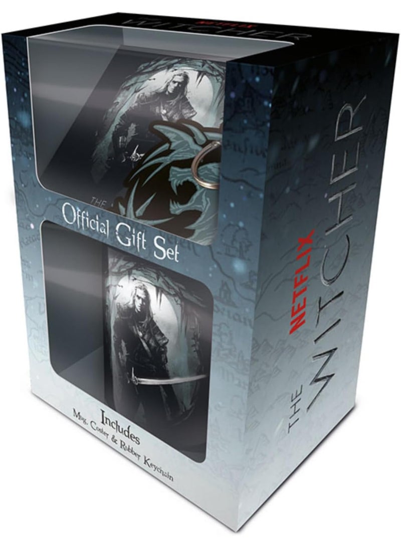 Pyramid The Witcher The Hunter Mug Coaster And Keychain - Image 1