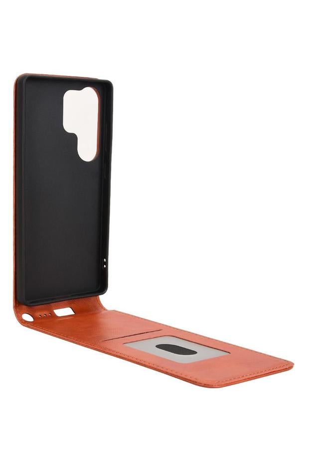 S-TOP Case For Samsung Galaxy S25 Ultra 5G Magnetic Vertical Flip Leather Phone Case - Image 3