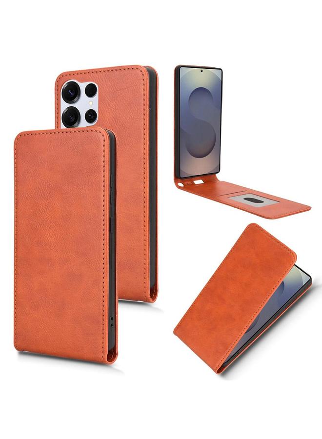 S-TOP Case For Samsung Galaxy S25 Ultra 5G Magnetic Vertical Flip Leather Phone Case - Image 1
