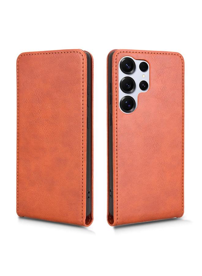 S-TOP Case For Samsung Galaxy S25 Ultra 5G Magnetic Vertical Flip Leather Phone Case - Image 2