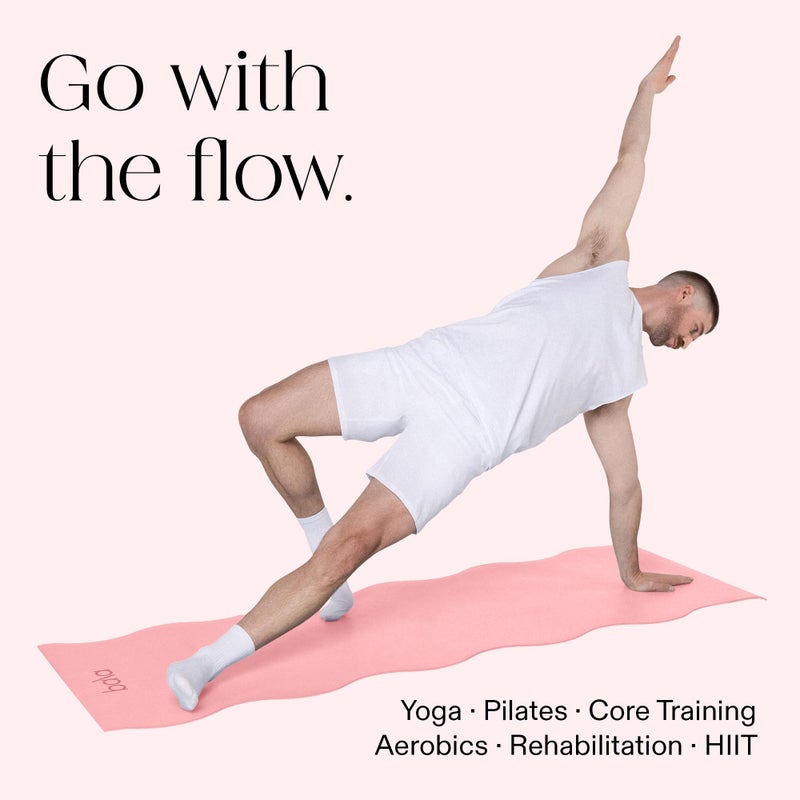 Bala Yoga Mat for Home Gym, 5mm (Blush) - Non Slip Exercise Mat for Home Workout, Stretching, Pilates, Aerobics & Floor & Fitness Work Out - Indoor Exercising Mat - Image 4