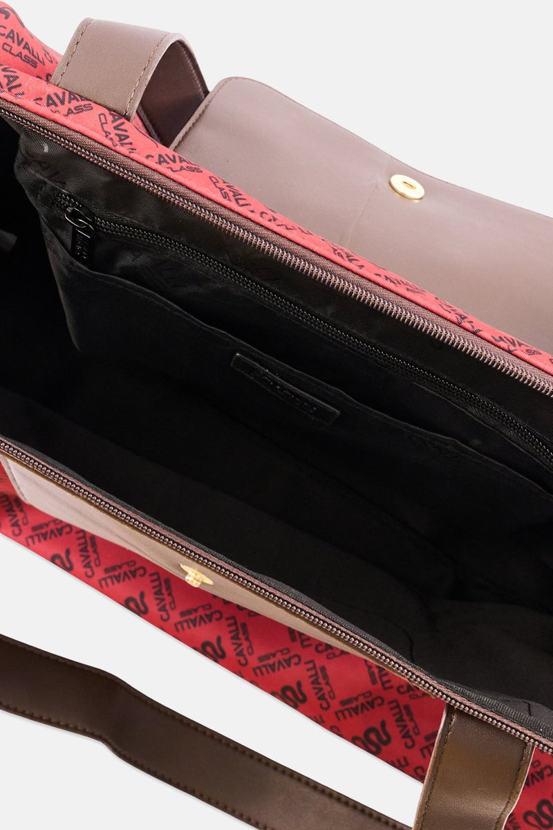 Cavalli Class Women Brand Logo Tote Bag, Multicolor - Image 4