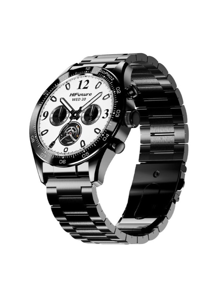 HiFuture GO PRO2 Smart Watch – 1.32" AMOLED Display, Wireless Calling, Dual Core CPU, Powered by Syntra AI, 1ATM Waterproof, Stainless Steel Body, Up to 10 Days Battery Life - Image 2