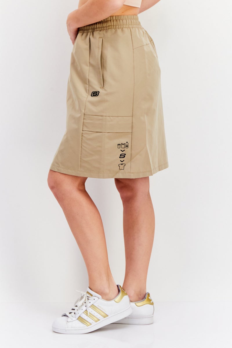 SKECHERS Women Sportswear Fit Training Skirt, Tan - Image 2