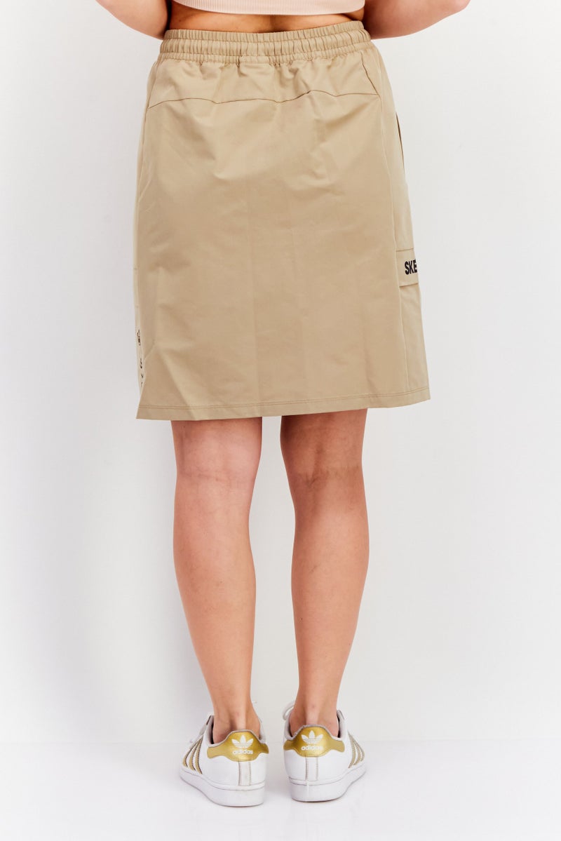 SKECHERS Women Sportswear Fit Training Skirt, Tan - Image 3