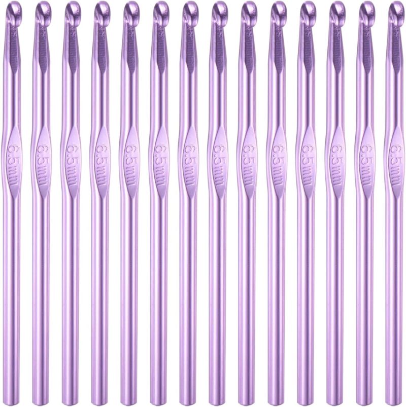 Aluminum Crochet Hooks: 1 Purple Bulk Set - Beginner Friendly Crochet Hooks for Yarn Knitting Craft - Image 1