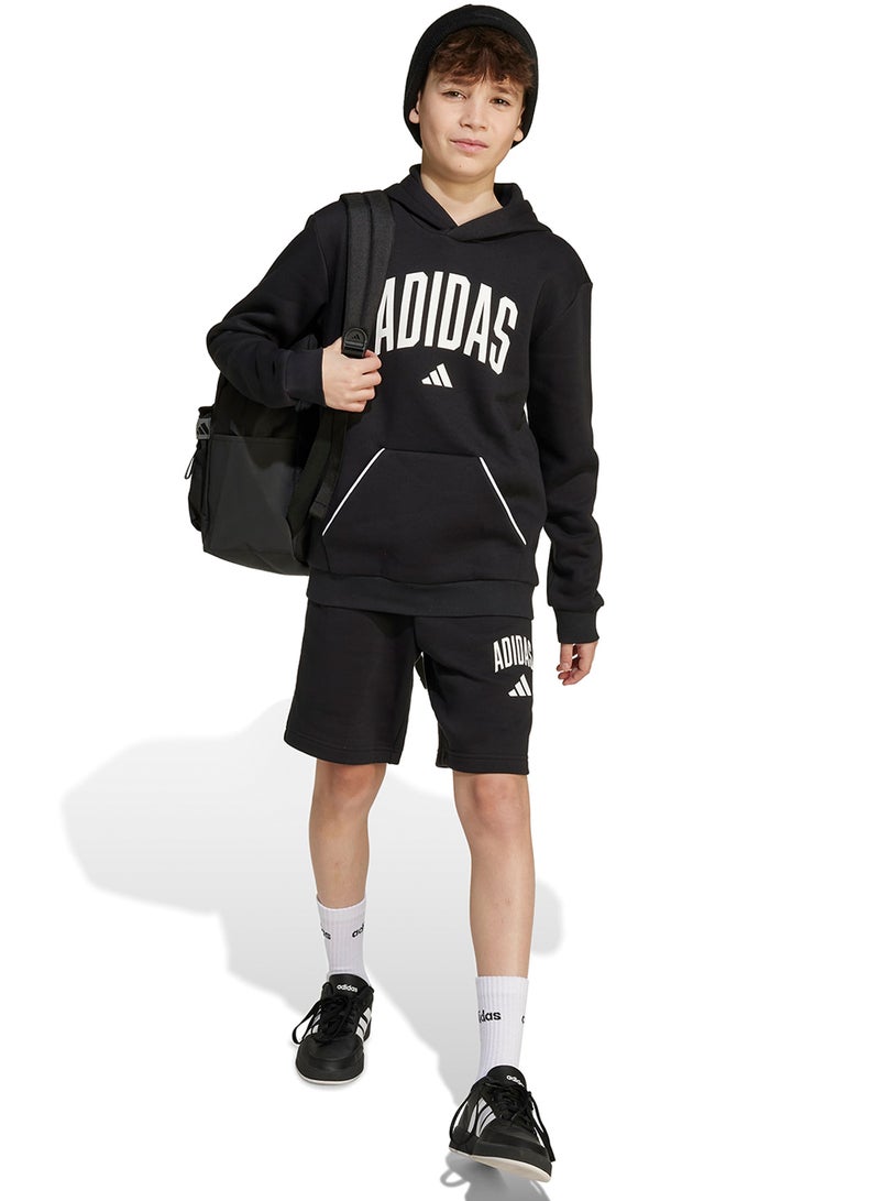 Adidas Youth Seasonal Esesntial Collegiate Typography Shorts  - Image 4