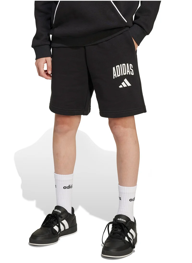 اديداس Youth Seasonal Esesntial Collegiate Typography Shorts