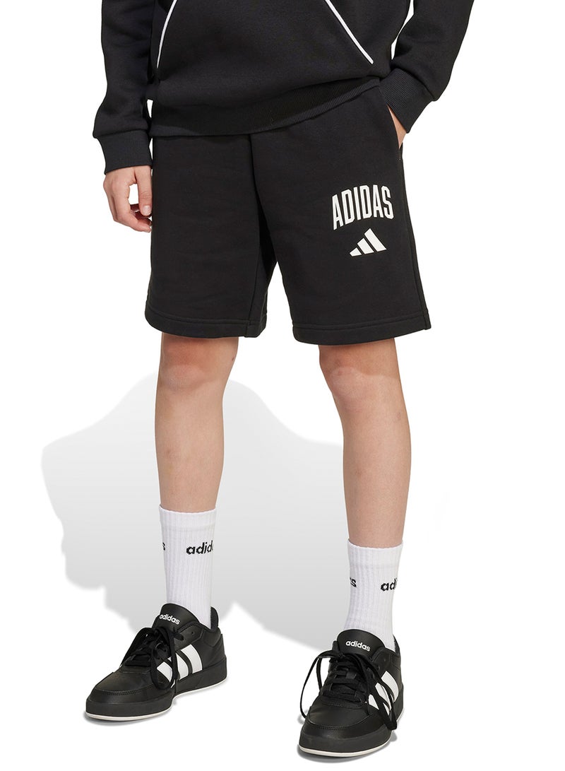 Adidas Youth Seasonal Esesntial Collegiate Typography Shorts  - Image 1