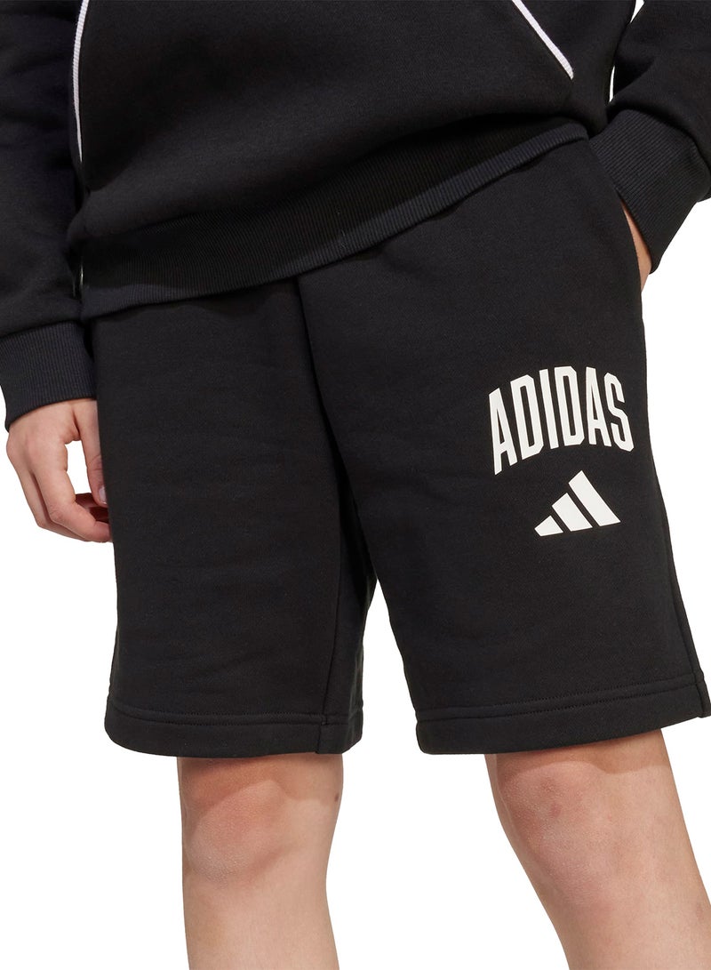 Adidas Youth Seasonal Esesntial Collegiate Typography Shorts  - Image 3