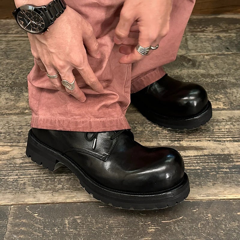 Goodyear Handmade Genuine Leather Bottom Horse Leather Washed Old Catwalk Men And Women Couple Shoes Style Casual Leather Shoes - Image 5