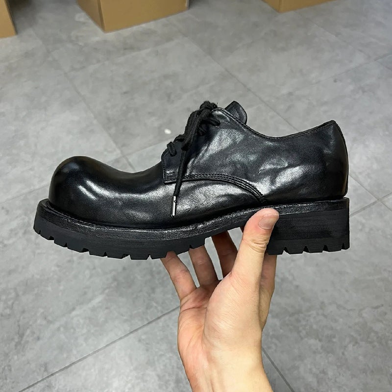 Goodyear Handmade Genuine Leather Bottom Horse Leather Washed Old Catwalk Men And Women Couple Shoes Style Casual Leather Shoes - Image 2