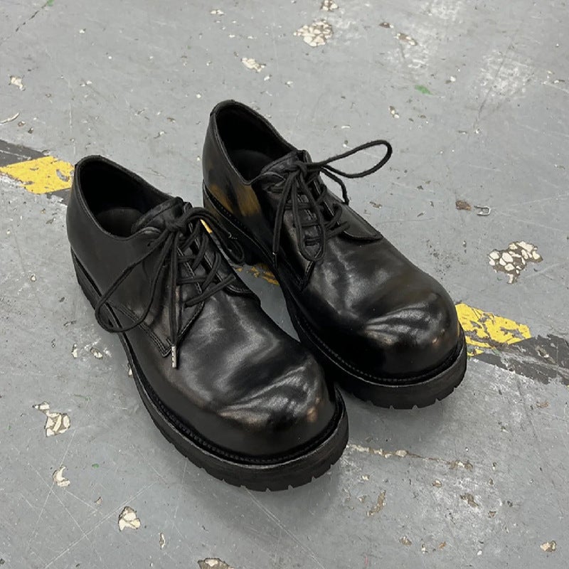 Goodyear Handmade Genuine Leather Bottom Horse Leather Washed Old Catwalk Men And Women Couple Shoes Style Casual Leather Shoes - Image 3