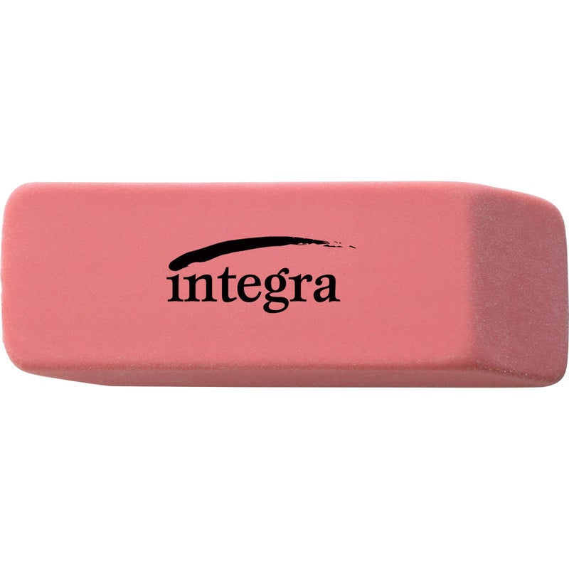 Integra Eraser, Beveled End, Medium, 4/5 x 2 x2/5 Inches, Pink (ITA36522)