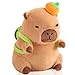 NXNYNZ Cute Capybara Plush Kawaii Soft Capybara Plush Doll Pillow with Bread Capybara Stuffed Aniamls Toys for Girls Kids Adults Birthdays Valentines Gift Capybara Plush with Turtle Backpack - Image 3