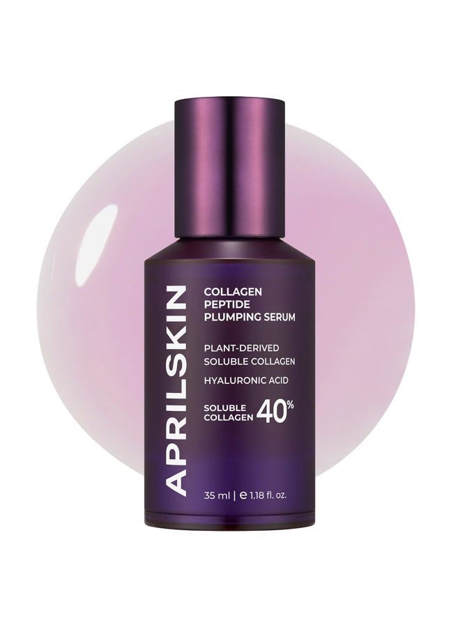 APRILSKIN 40% Collagen Peptide Plumping Serum | Vegan, Cruelty-Free | Keeps radiant and firmer-looking with Triple Peptide Complex | For fine lines, wrinkles & sensitized skin - Image 1
