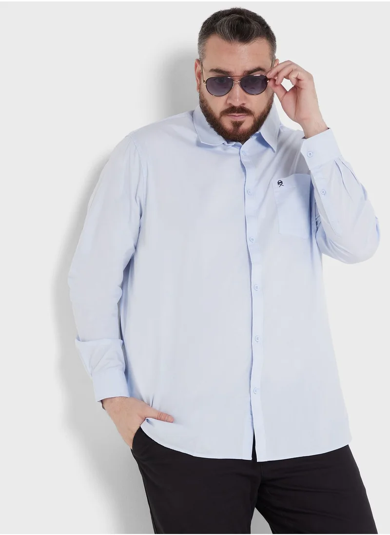 Thomas Scott Thomas Scott Plus Size Cotton Casual Shirt