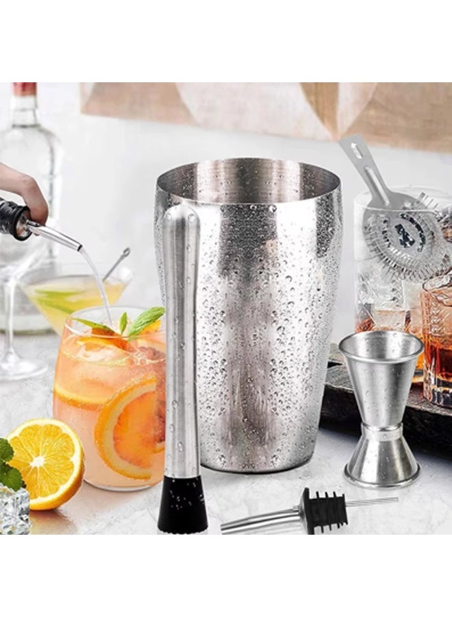 أولودينيز  طقم أدوات فاخر من الستانلس ستيل مع حامل خشبي – عدة تحضير مشروبات مع ملقط وإكسسوارات – مجموعة هدايا احترافية - Image 3