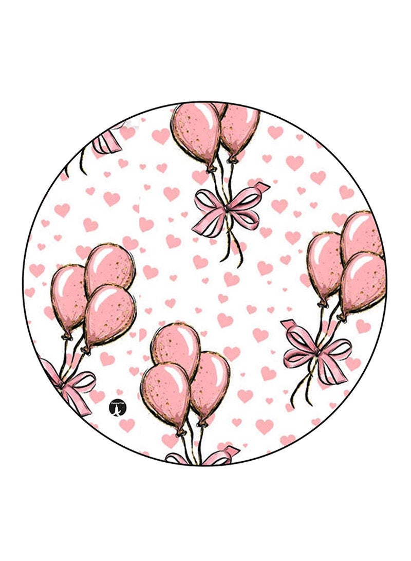 RKN Balloons Printed Mouse Pad  Round  Multicolour