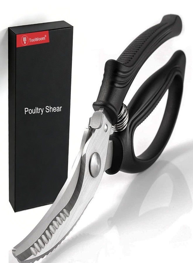 TooWoom Kitchen Shears, [Easier Spatchcock] Heavy Duty Kitchen Scissors, All Purpose for Food Turkey Fish Meat Chicken Bone Cutting, Ultra Sharp Poultry Shears for Cooking, Barbecue, Dishwasher Safe - Image 1