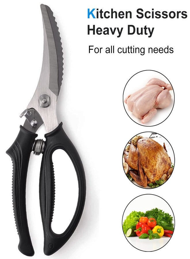 TooWoom Kitchen Shears, [Easier Spatchcock] Heavy Duty Kitchen Scissors, All Purpose for Food Turkey Fish Meat Chicken Bone Cutting, Ultra Sharp Poultry Shears for Cooking, Barbecue, Dishwasher Safe - Image 3