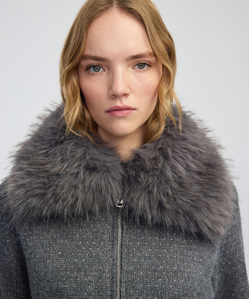 Ipekyol Removable Faux Fur Collar Jacket - Image 1