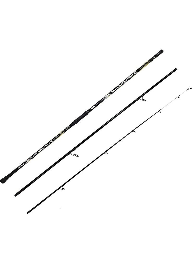 Yek Outdoor - Professional Ready Fishing Rod Set Kendo Palamita Surf 420CM 250GR 3 Piece Fishing Rod & Okuma Jaw-65 Fishing Machine - Image 1