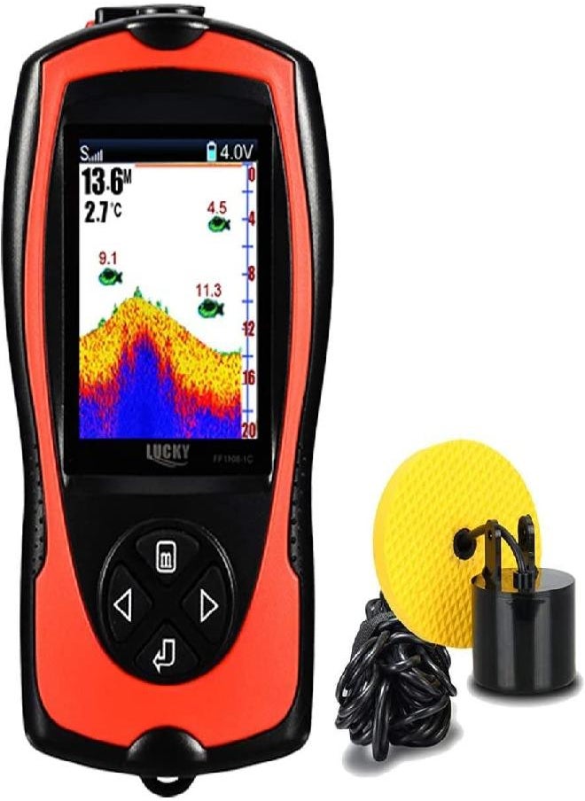 Lucky - Portable Fish Finder Handheld Kayak Fish Finders Wired Fish Depth Finder Sonar Sensor Transducer For Boat Fishing Sea Fishing - Image 1