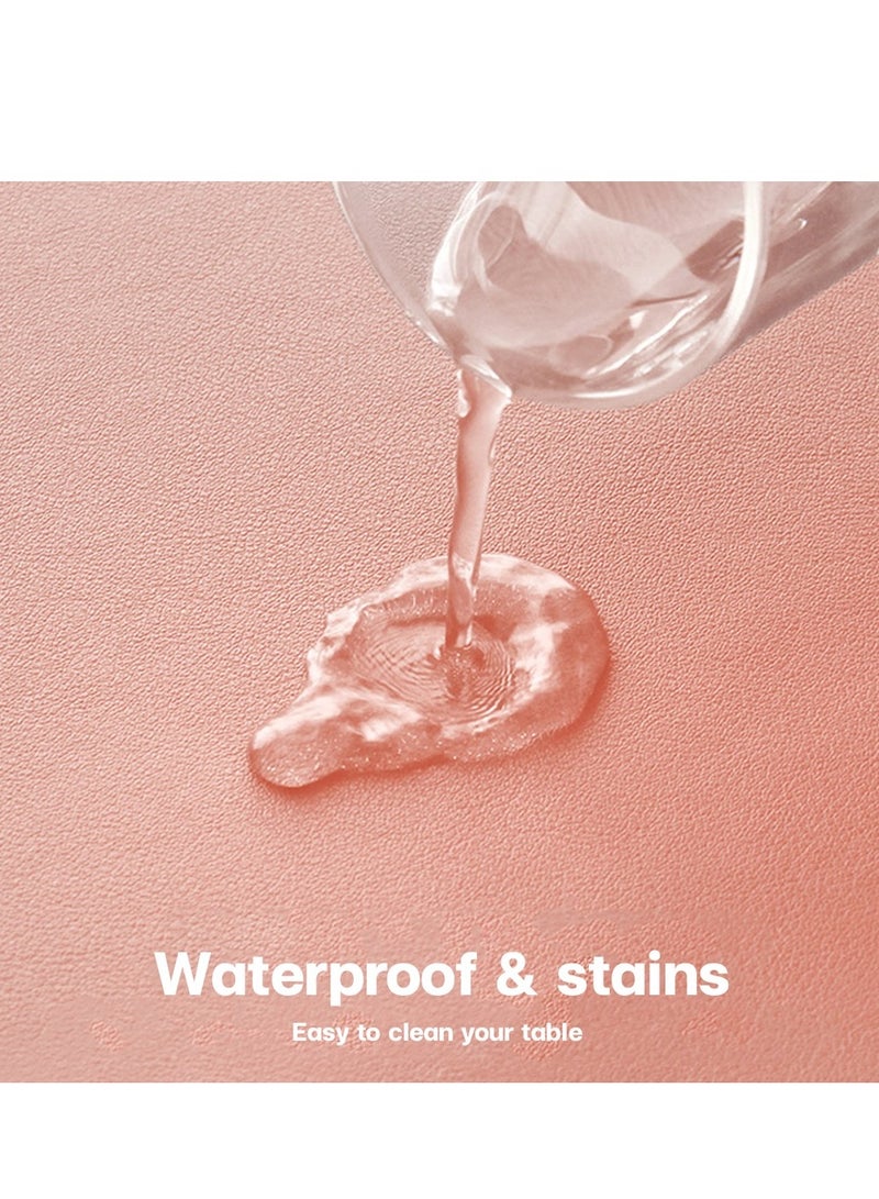 Large Mouse Pad, Leather Material, Waterproof and Non-Slip, Easy to Store, Navy Blue, 60*30cm - Image 4