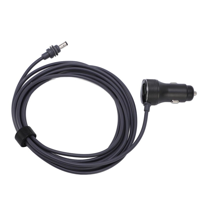 Car Charger DC Power Cable 12V 5A Output With QC3.0 18W Dual Ports 18AWG Wire For Mini Dish And Smartphones In Cars Trucks Buses Black - Image 2
