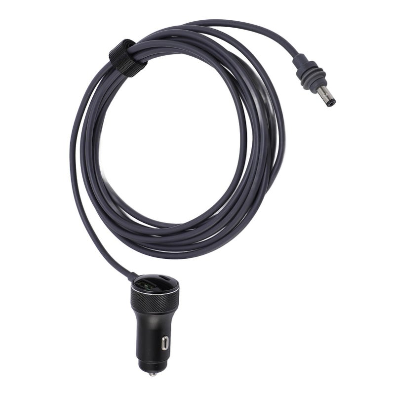 Car Charger DC Power Cable 12V 5A Output With QC3.0 18W Dual Ports 18AWG Wire For Mini Dish And Smartphones In Cars Trucks Buses Black - Image 4