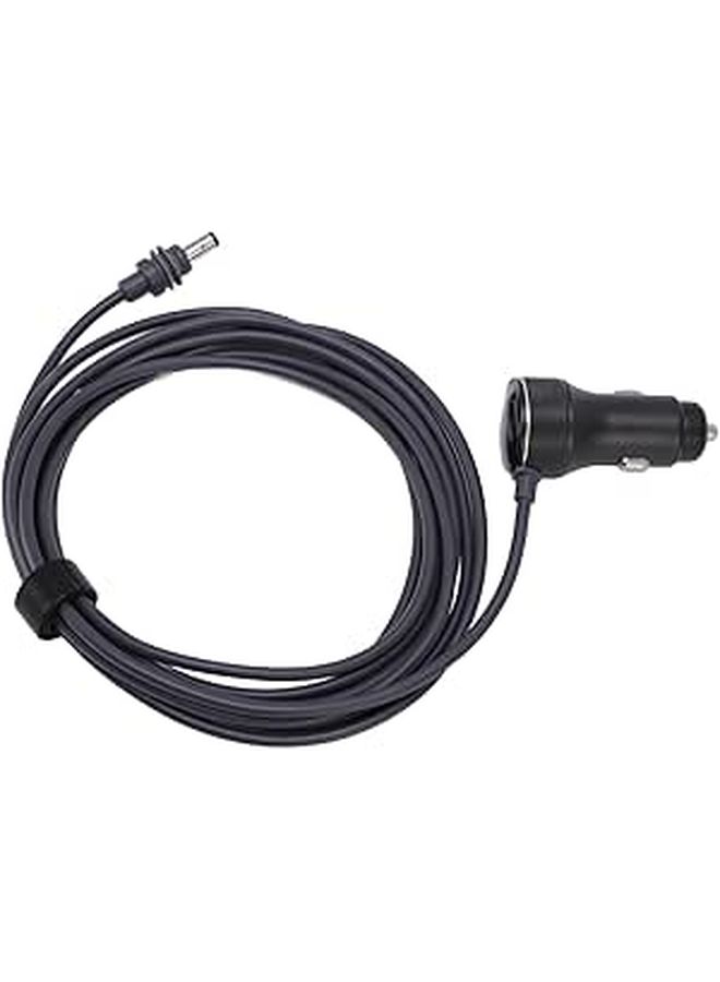 Car Charger DC Power Cable 12V 5A Output With QC3.0 18W Dual Ports 18AWG Wire For Mini Dish And Smartphones In Cars Trucks Buses Black - Image 1