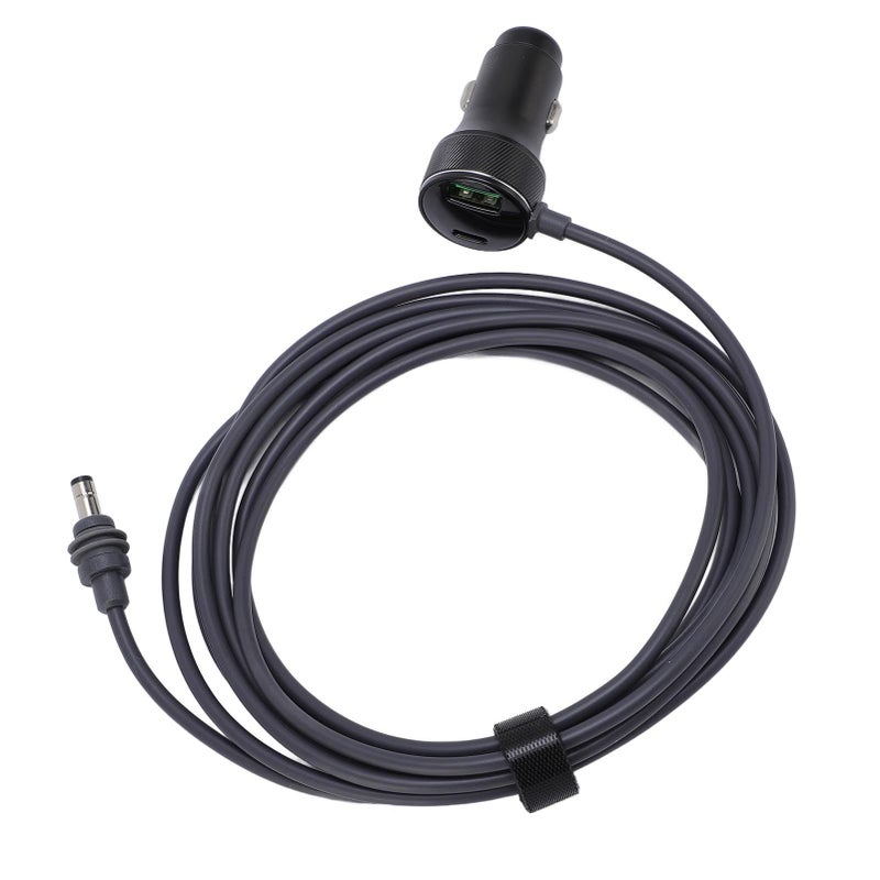 Car Charger DC Power Cable 12V 5A Output With QC3.0 18W Dual Ports 18AWG Wire For Mini Dish And Smartphones In Cars Trucks Buses Black - Image 5