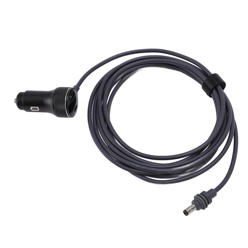 Car Charger DC Power Cable 12V 5A Output With QC3.0 18W Dual Ports 18AWG Wire For Mini Dish And Smartphones In Cars Trucks Buses Black - Image 3