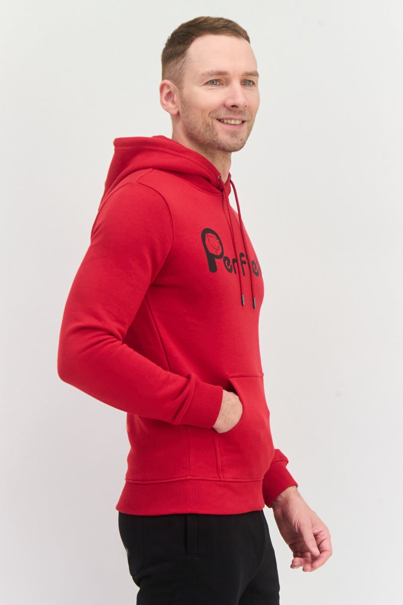 Penfield Men Hooded Brand Logo Long Sleeves Hoodies, Red - Image 2