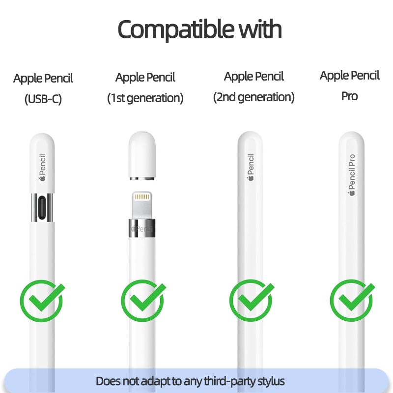 TODXARZC Replacement Pencil Tips for Apple Pencil Pro, Fine Point Metal Tip for Apple Pencil 2nd Generation and 1st Generation/Apple Pencil USB-C Wear-Resistant & Precise Control ipencil Tips Sets with Case - Image 2