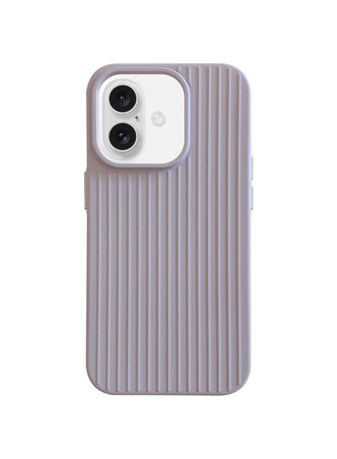 S-TOP Case For iPhone 16 Plus Macaroon Tile Stripe TPU Hybrid PC Phone Case - Image 1