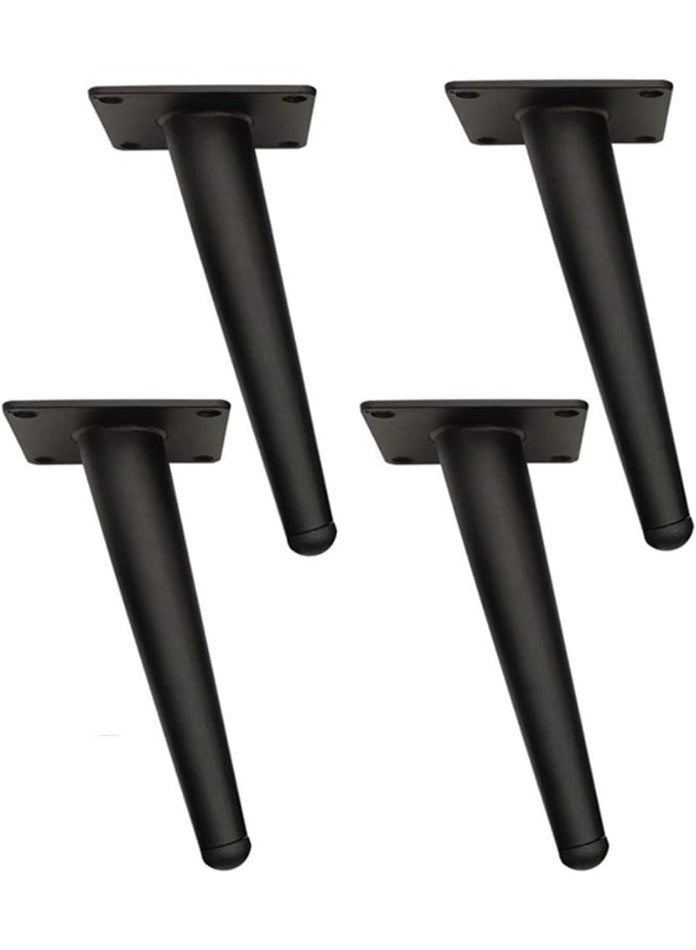 4 Sofa, Wardrobe, Cabinet, Nightstand, and Vanity Furniture Legs, 10 cm Height, Matte Black, with Mounting Screws. - Image 3