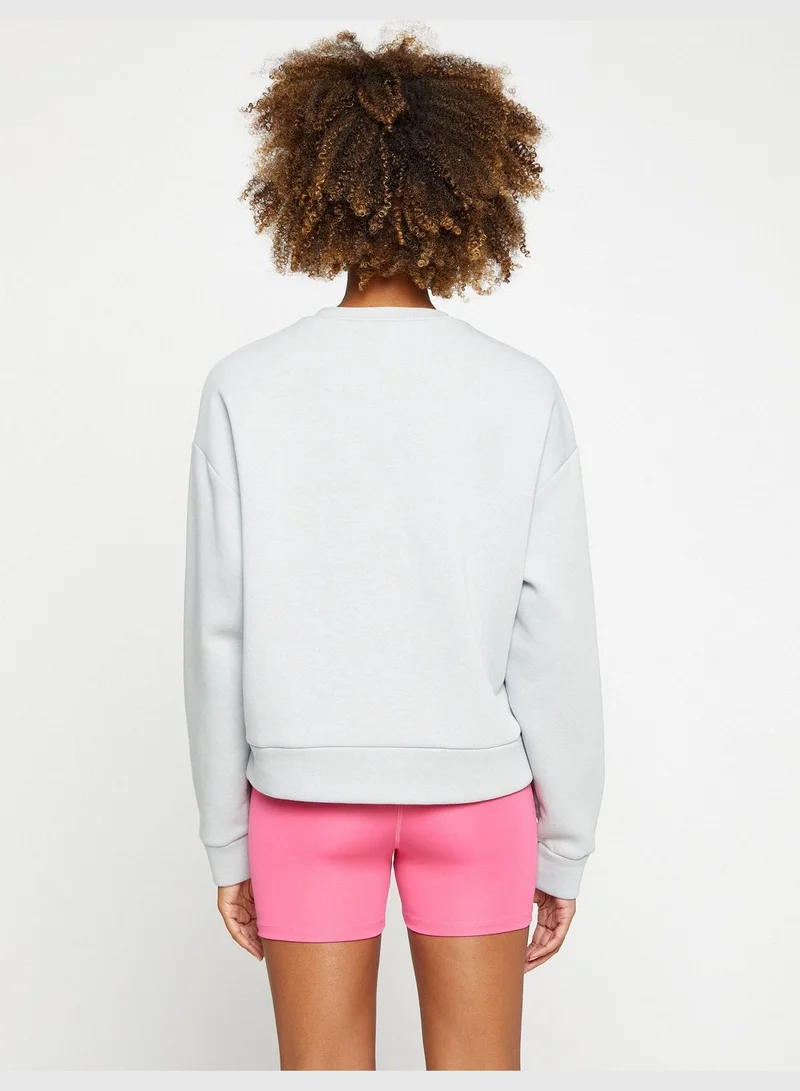 KOTON Slogan Printed Cotton Rich Sport Sweatshirt