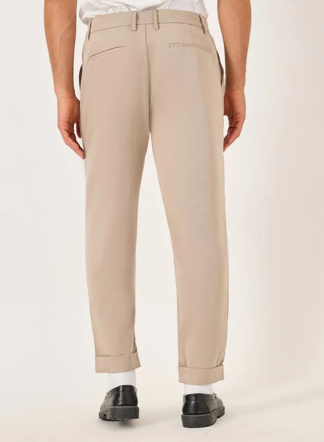Styli Styli Solid Pleated Relaxed Fit Pants