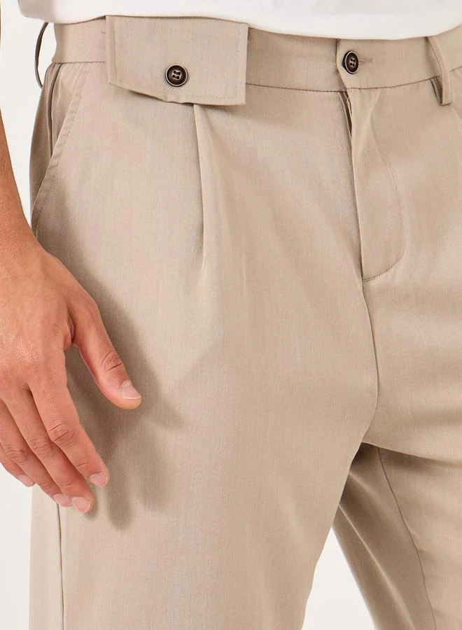 Styli Styli Solid Pleated Relaxed Fit Pants