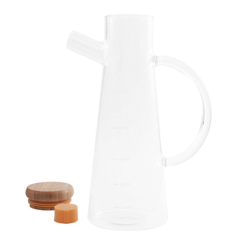 Heat Resistance Glass Oiler Leak- Pot Kitchen Oil Bottle with Scale (500ml) - Image 1