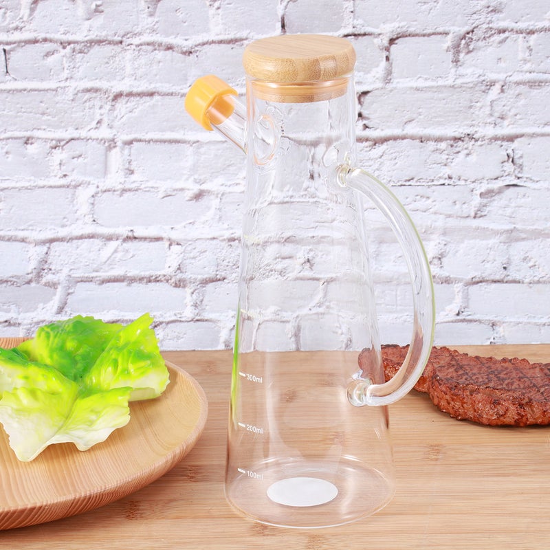 Heat Resistance Glass Oiler Leak- Pot Kitchen Oil Bottle with Scale (500ml) - Image 5