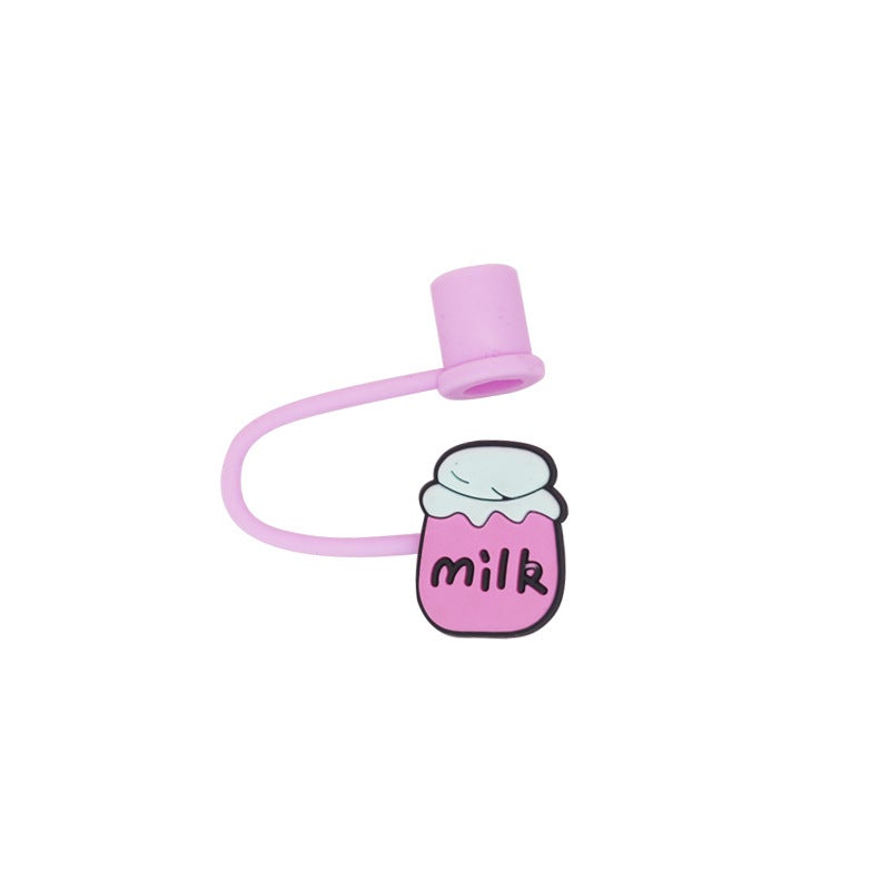 Soft Glue 7 8 10Mm Straw Cap Silicone Cute Cartoon Doll Straw Plug Pvc Stereo Dustproof Straw Cap - Image 5