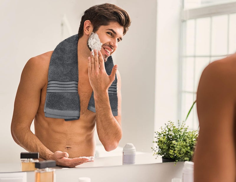 Utopia Towels Premium 700 GSM 8 Piece Towel Set; 2 Bath Towels, 2 Hand Towels and 4 Washcloths - Cotton - Machine Washable, Hotel Quality, Super Soft and Highly Absorbent by (Dark Grey) - Image 5