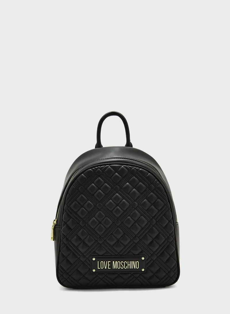 Love Moschino Quilted Backpack