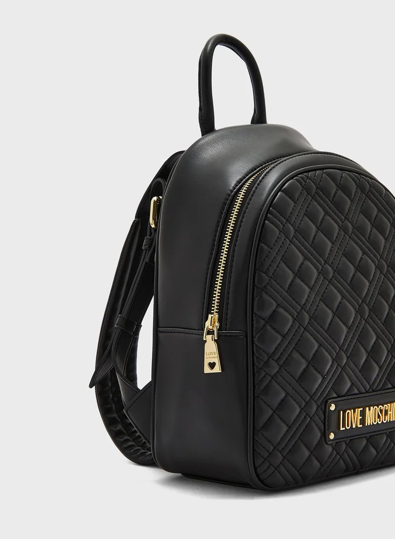 Love Moschino Quilted Backpack