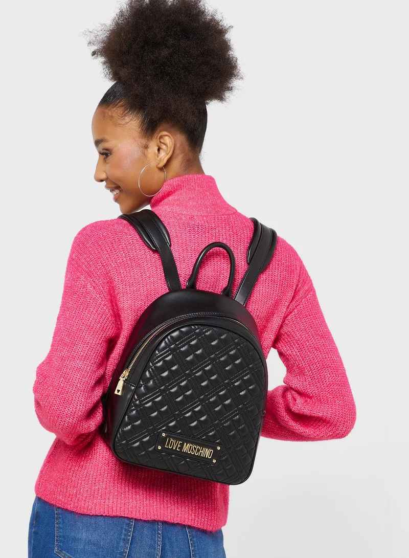 Love Moschino Quilted Backpack
